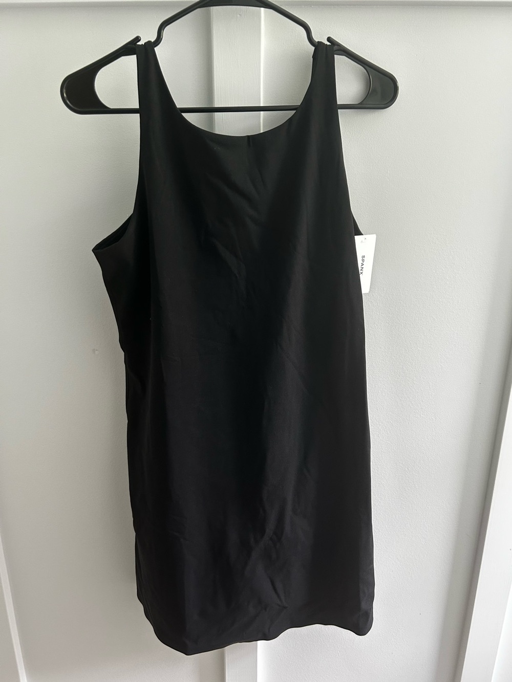 SPANX Black Sleeveless Mini Dress with Scoop Neck